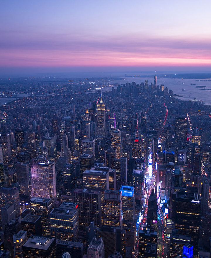 bird's eye view of New York City